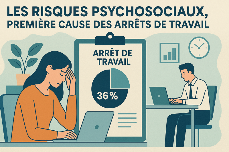 Les RPS, première cause des arrêts de travail par AADF spécialiste des formations RPS à Maresille, dans les Bouches du Rhône à Paris et ailleurs