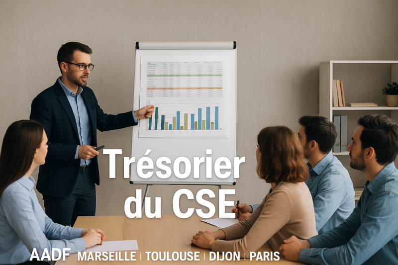 Formation d’un jour des trésoriers du CSE à Marseille, Toulouse, Dijon, Paris et ailleurs avec AADF